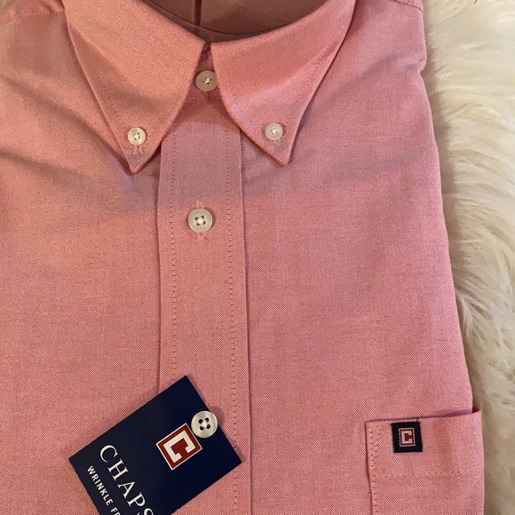 New CHAPS dress shirt - Pink Size 17 1/2 34/35 - Picture 2 of 5